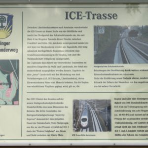 Infotafel am Auringer Rundwanderweg | ICE-Trasse